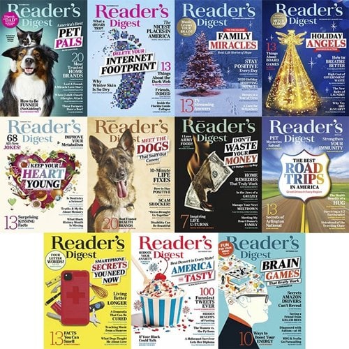 Reader's Digest USA - 2021 Full Year Issues Collection, 11.23 GB